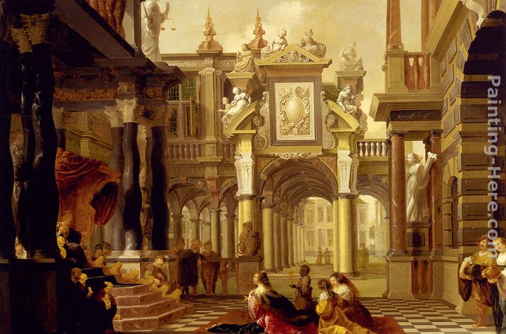 Solomon Receiving The Queen Of Sheba painting - Dirck van Delen Solomon Receiving The Queen Of Sheba art painting